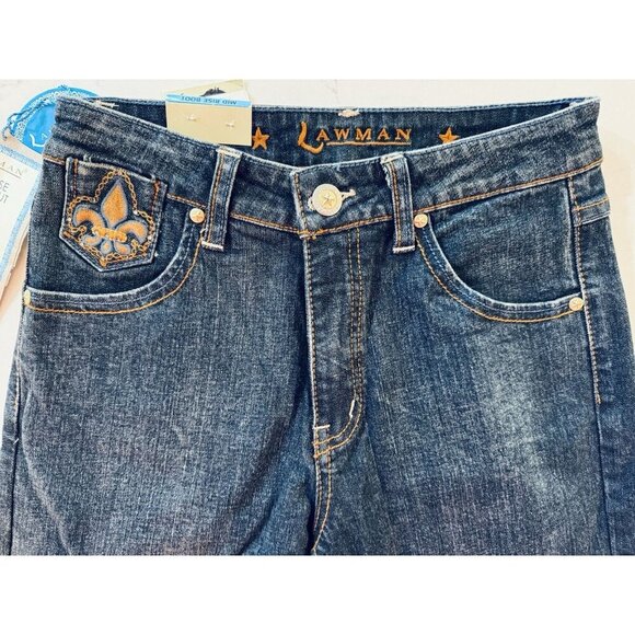 NWT Lawman Jeans Women's 1-2 Embroidered Cowgirl Western Rodeo Boot Cut Cross - Picture 8 of 11